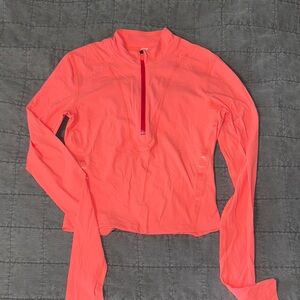 NWOT lululemon Coral Quarter-Zip Top